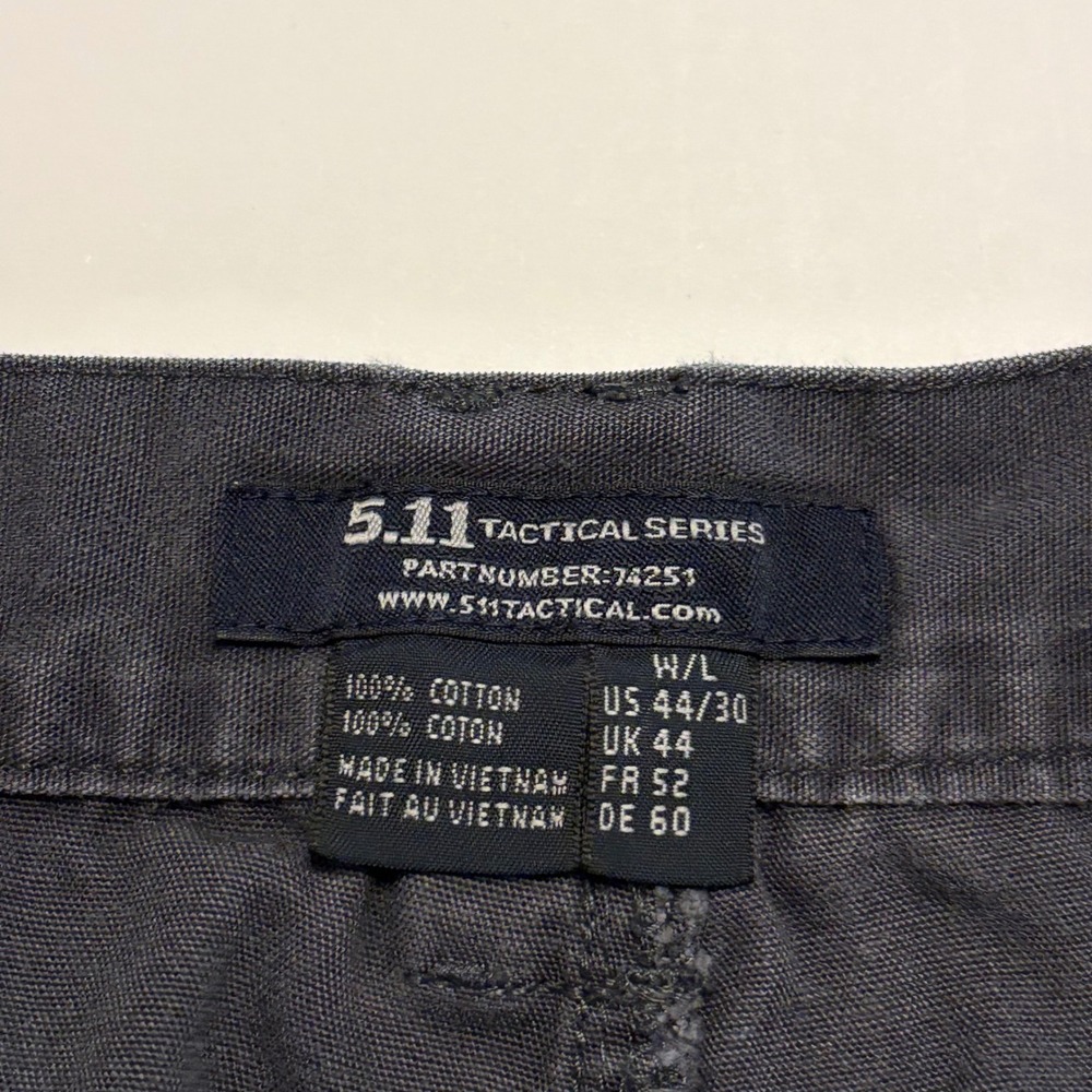 5.11 Tactical Cargo Pants Mens 44x30 Grey Cotton Canvas Utility Workwear 74251 - Picture 9 of 10